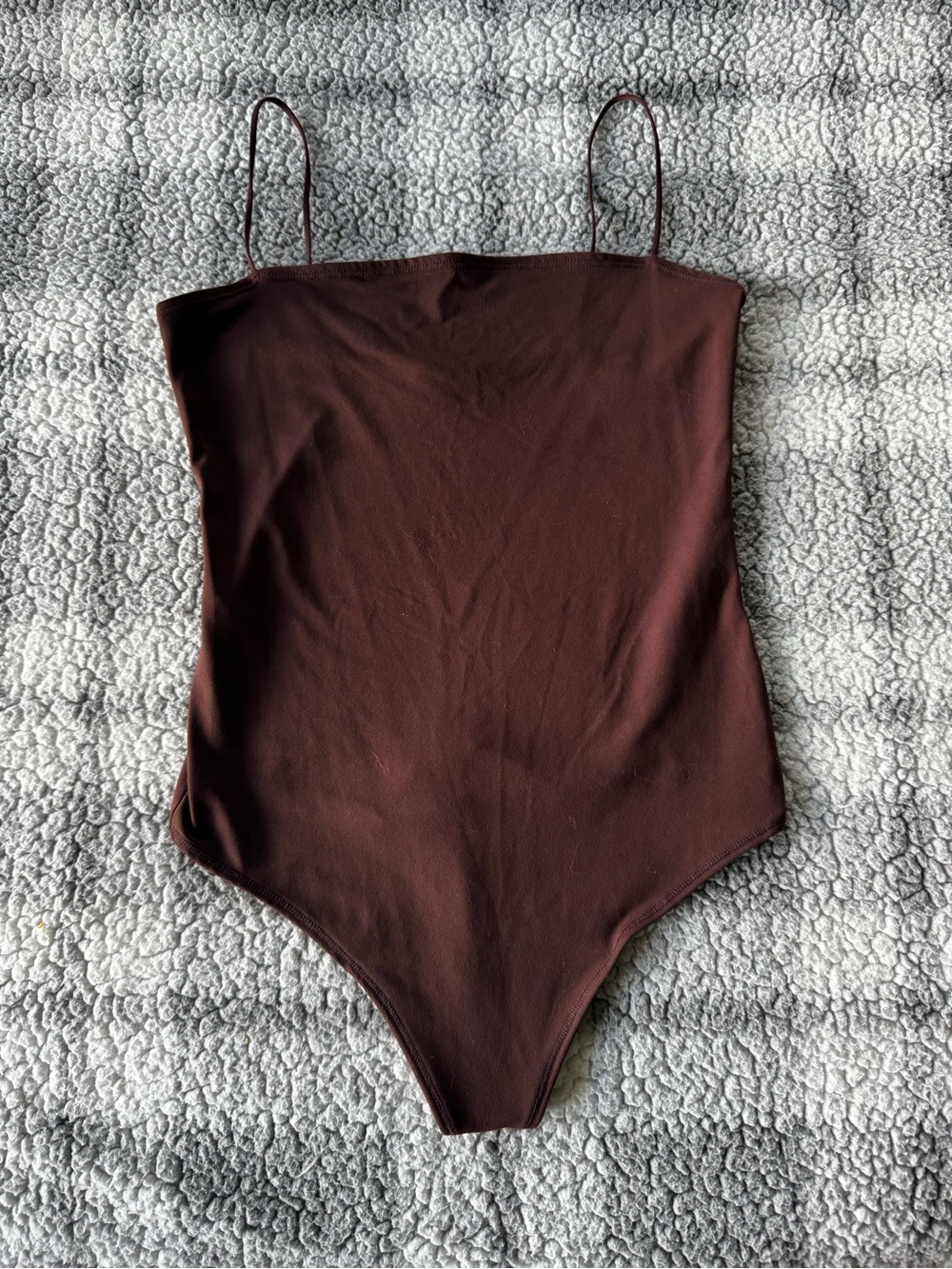 Abercrombie & Fitch Brown Spaghetti-Strap Bodysuit